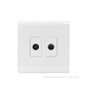 2Gang TV Socket Outlets White electrical TV socekts